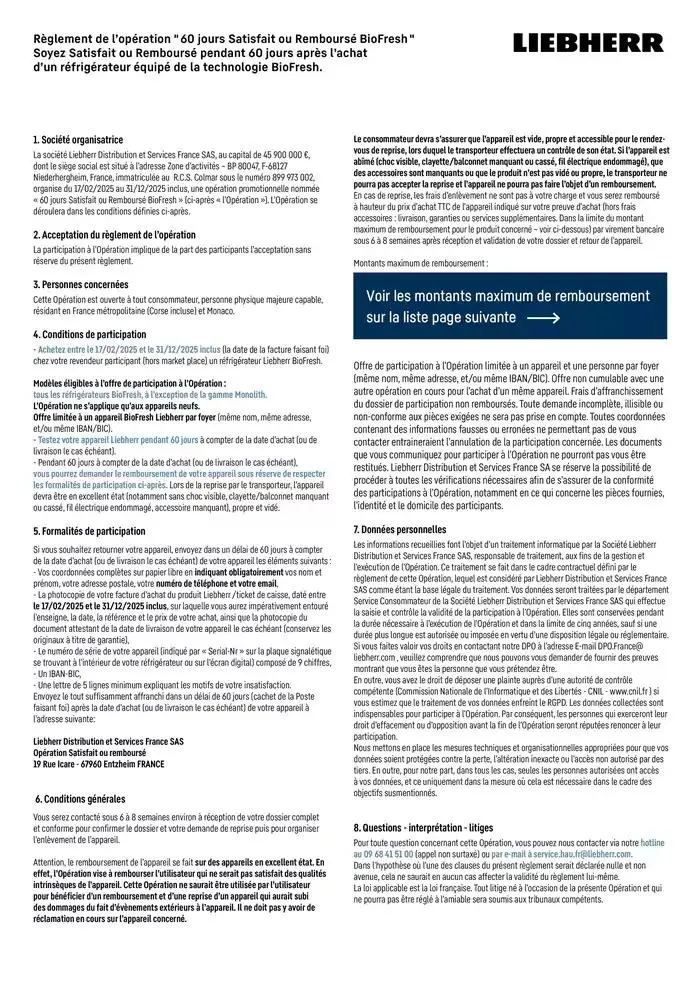 LIEBHERR FROID du 17 février au 31 décembre 2025 - Catalogue page 2