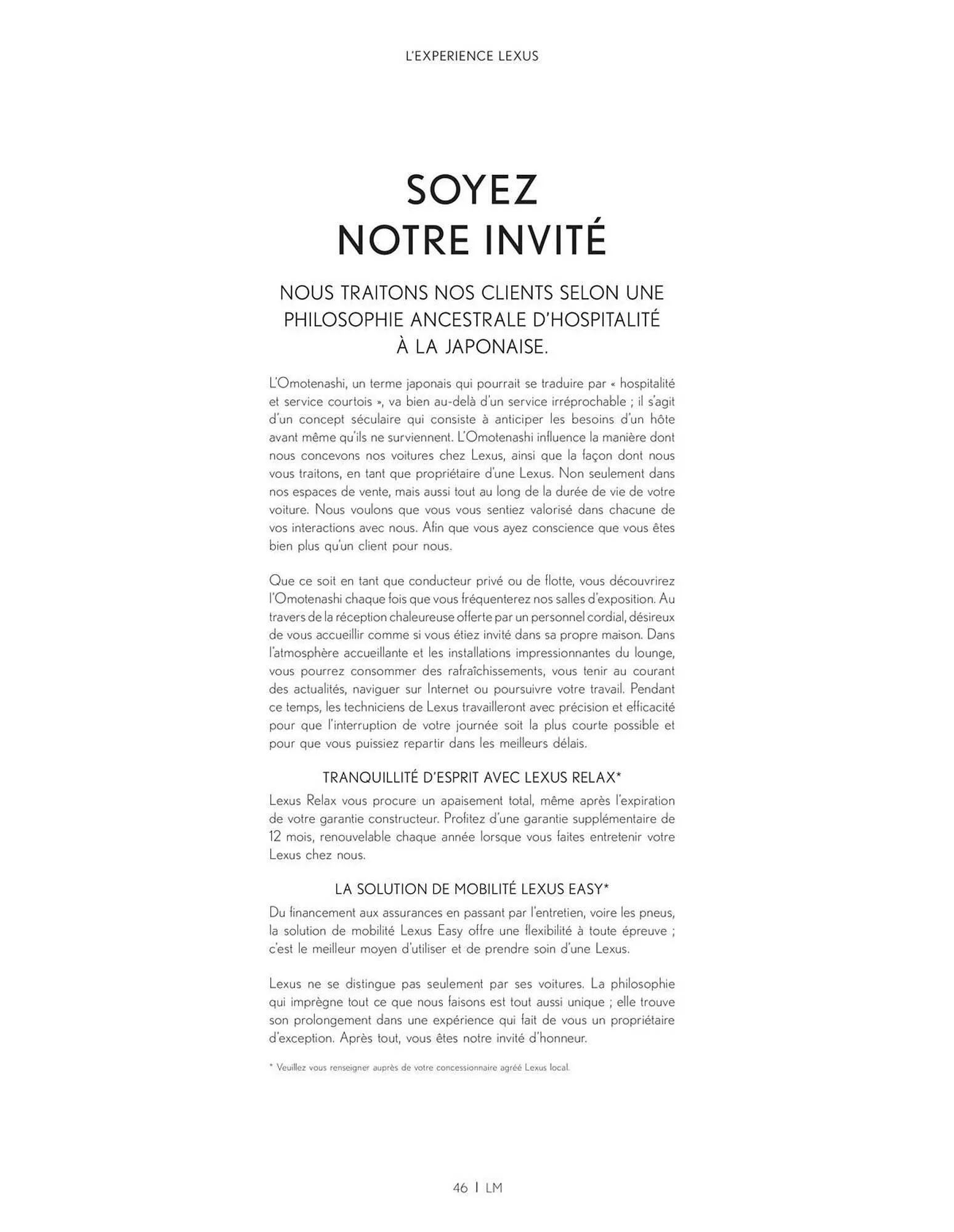 Catalogue Lexus du 27 mars au 27 mars 2026 - Catalogue page 46