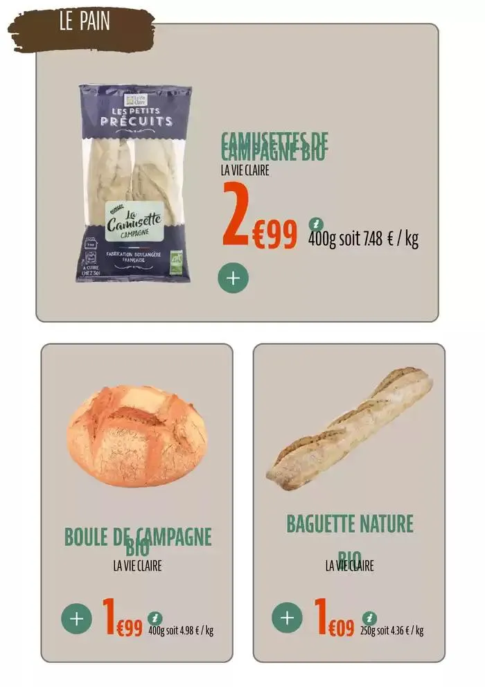 LES PETITS PRIX BIO du 11 mars au 31 décembre 2025 - Catalogue page 59