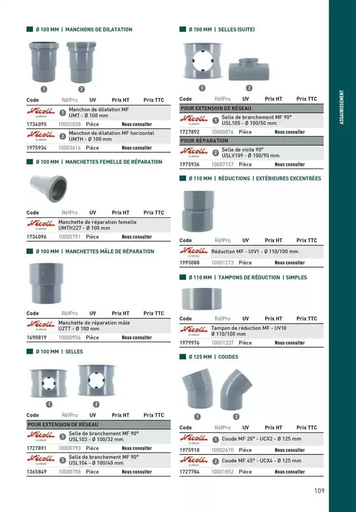 Matériaux 2025 du 1 janvier au 31 décembre 2025 - Catalogue page 109