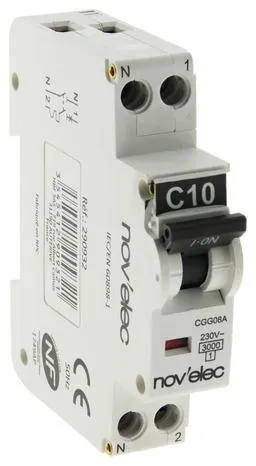 Disjoncteur 3 kA à vis 10A phase neutre - Novelec