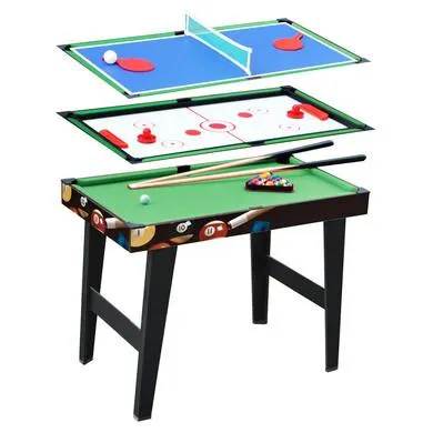 Table multi jeux 3 en 1 : Billard, tennis de table et air hockey