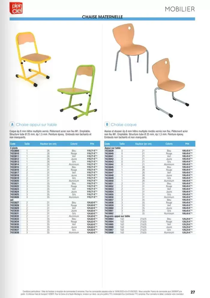 Écoles et loisirs 2025 du 1 janvier au 31 décembre 2025 - Catalogue page 27