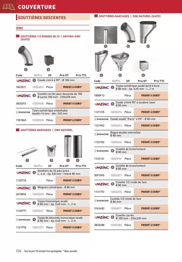 Matériaux 2025 du 1 janvier au 31 décembre 2025 - Catalogue page 236