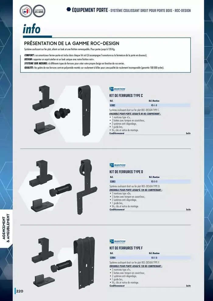 Guide Quincaillerie Serrurerie 2025 - 2026 du 1 avril au 1 avril 2026 - Catalogue page 222