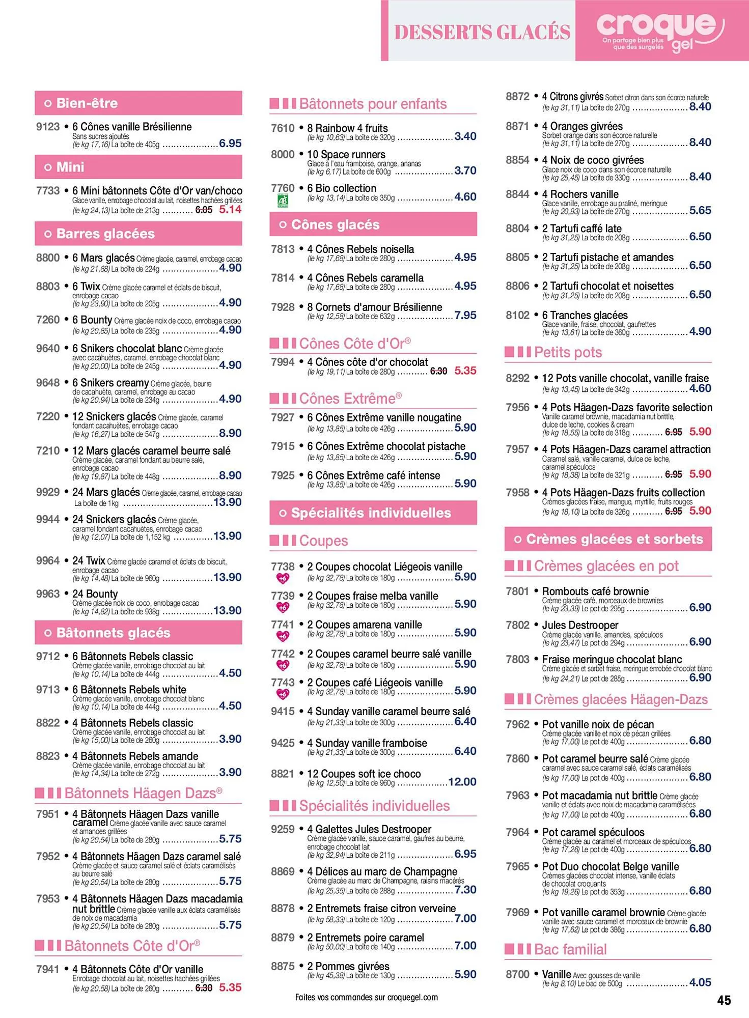 Catalogue Croque Gel du 28 octobre au 26 novembre 2023 - Catalogue page 45