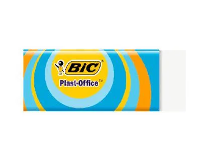 Gomme bic plast-office plastique graphite tous calques papiers fourreau protection carton