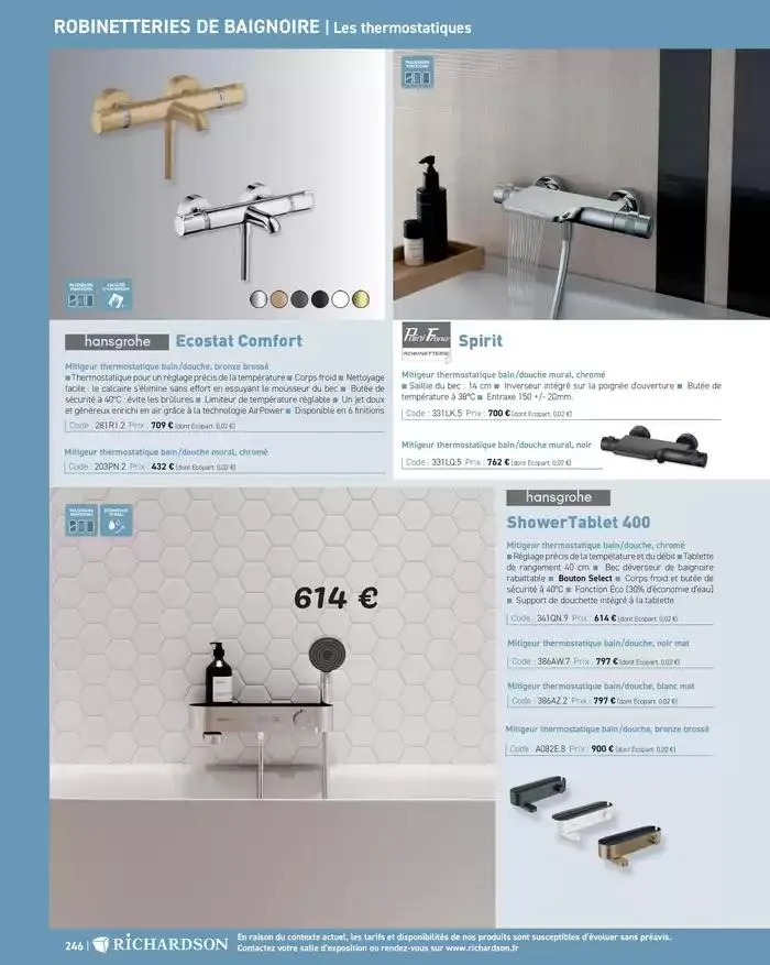 SALLE DE DE BAINS ET CARRELAGE 2025 du 11 avril au 31 décembre 2025 - Catalogue page 248