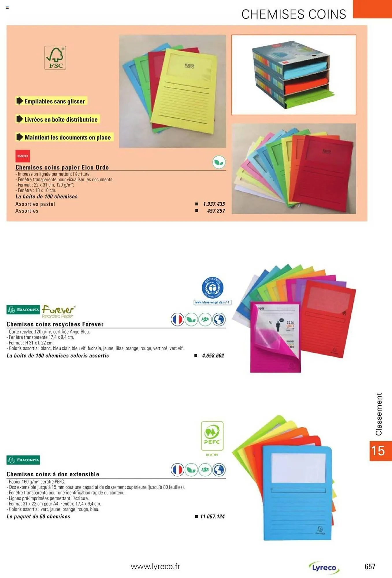 Catalogue Lyreco du 15 mai au 31 décembre 2023 - Catalogue page 657
