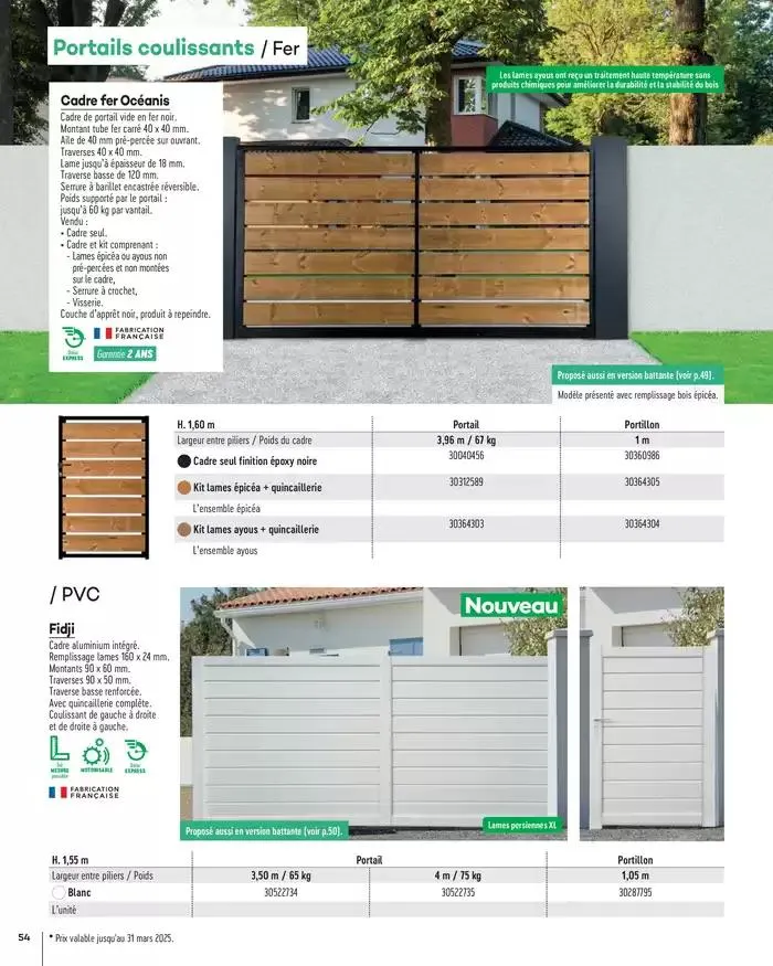 Aménagements Extérieurs 2025 du 1 janvier au 31 décembre 2025 - Catalogue page 54