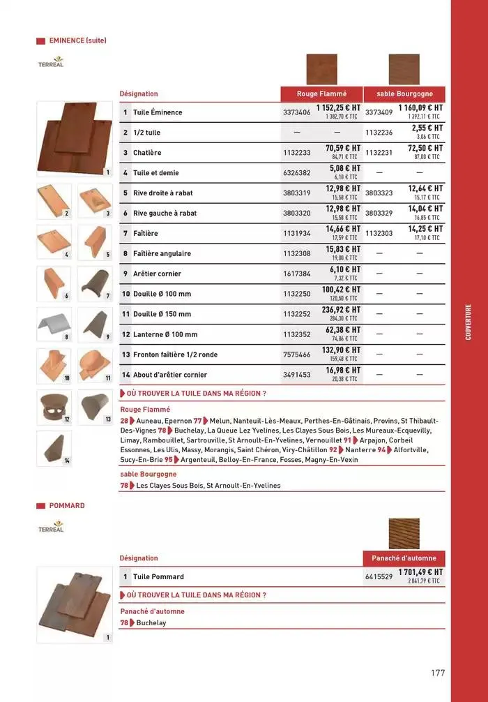 Matériaux 2025 du 1 janvier au 31 décembre 2025 - Catalogue page 177