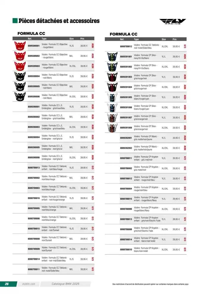 FLY RACING BMX 2025 du 12 avril au 31 décembre 2025 - Catalogue page 26
