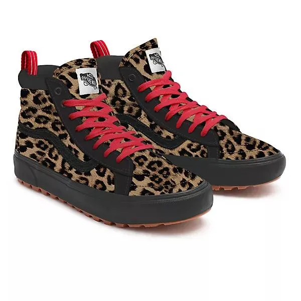Leopard and Red Laces Sk8-Hi MTE-1 Personnalisées