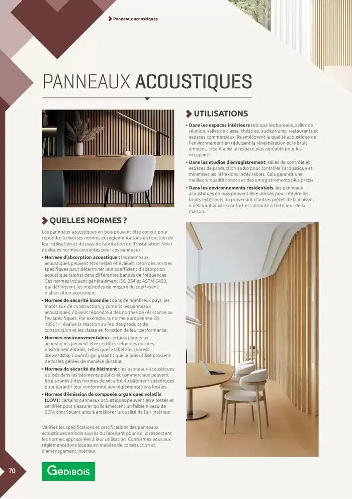 Aménagents Intérieurs du 9 décembre au 9 juin 2025 - Catalogue page 70