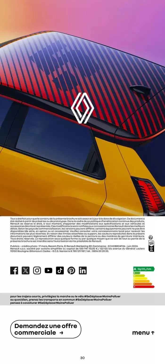RENAULT 5 E-TECH 100% électrique du 7 janvier au 7 janvier 2026 - Catalogue page 30