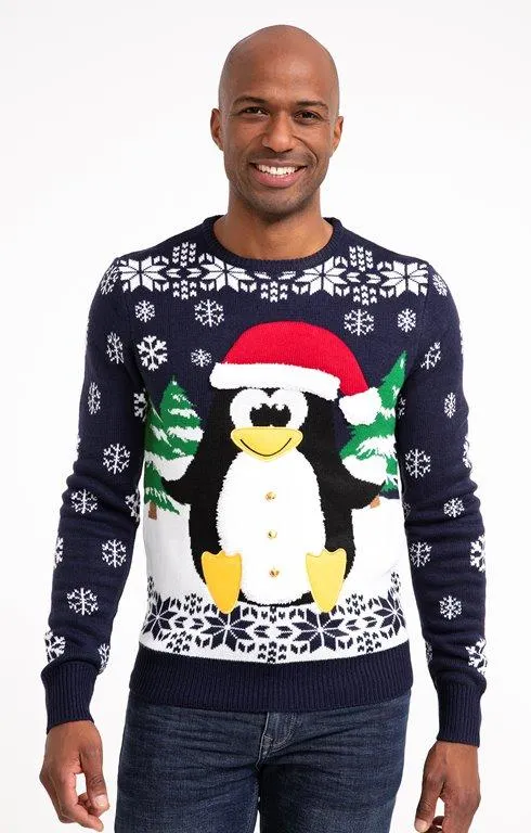 Pull Noël pingouin