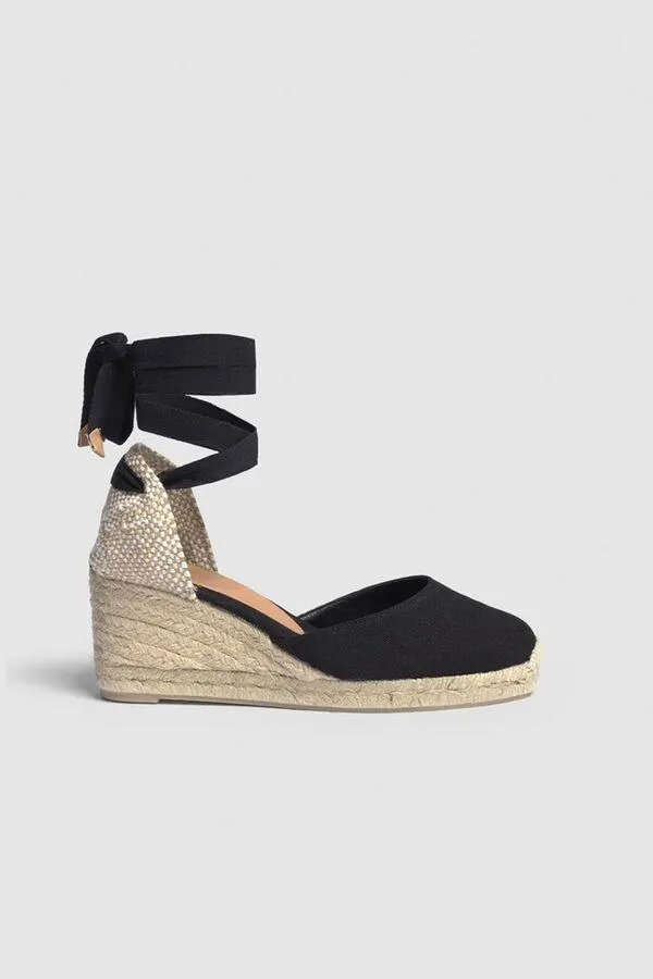Alpargata Carina con cuña elaborada en lona