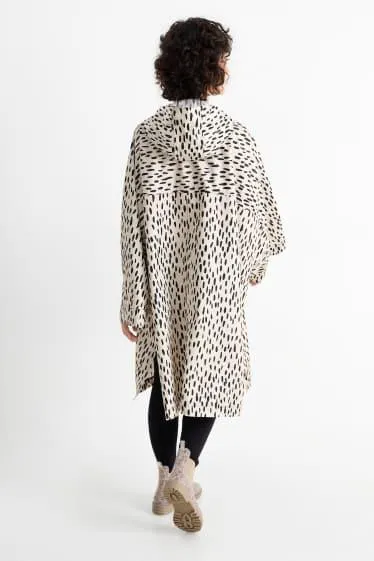 Cape with hood - foldable - water-repellent - patterned