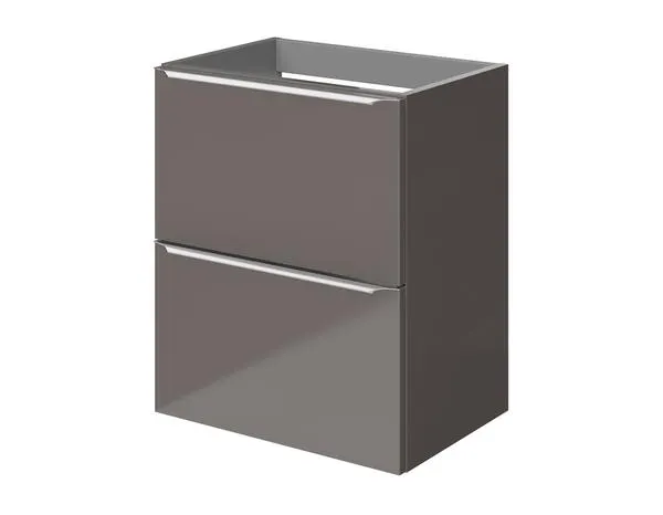 Meuble sous vasque à suspendre gris taupe "Idalie" L. 50 x H. 60 x P. 36 cm - Cooke and Lewis