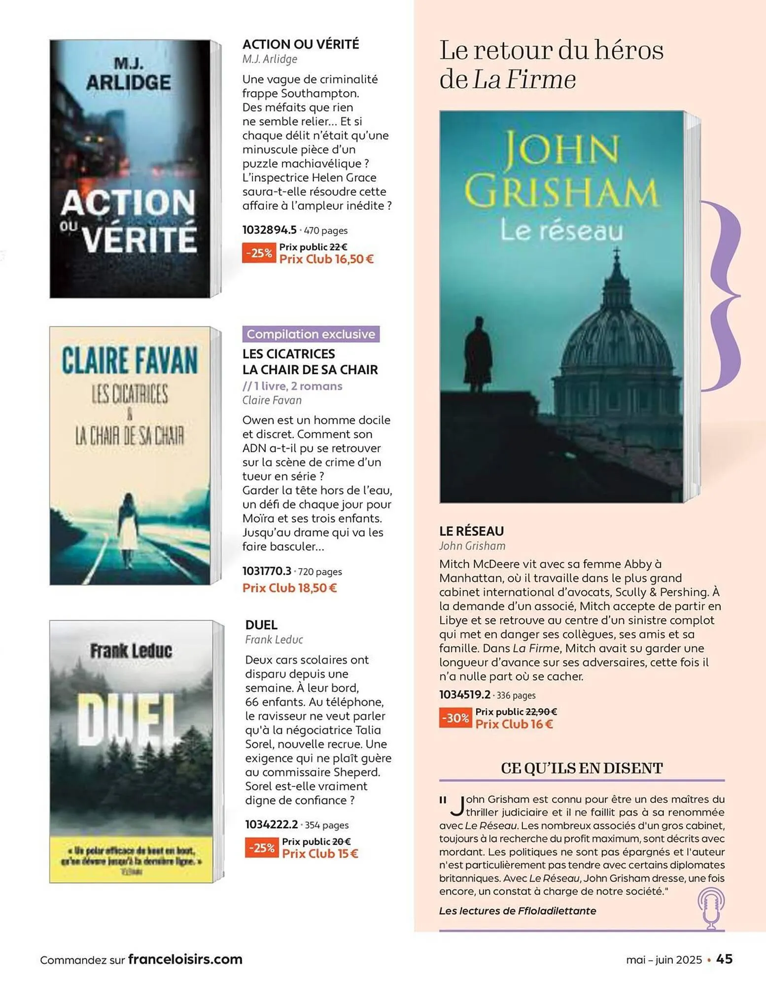 Catalogue France Loisirs du 30 avril au 30 juin 2025 - Catalogue page 45