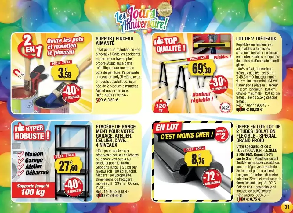 Les jours Anniversaire ! du 11 avril au 31 décembre 2025 - Catalogue page 31