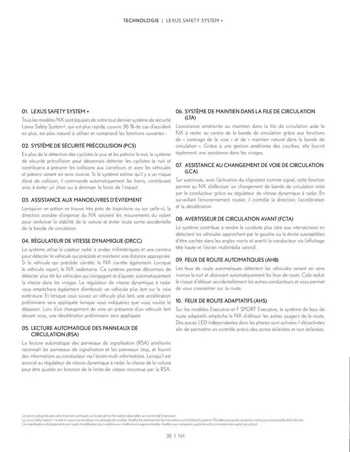 Lexus NX du 27 mars au 27 mars 2026 - Catalogue page 38
