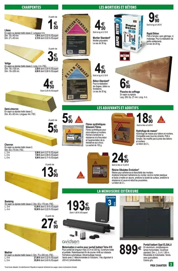 Prix Chantier du 5 mars au 16 mars 2025 - Catalogue page 3