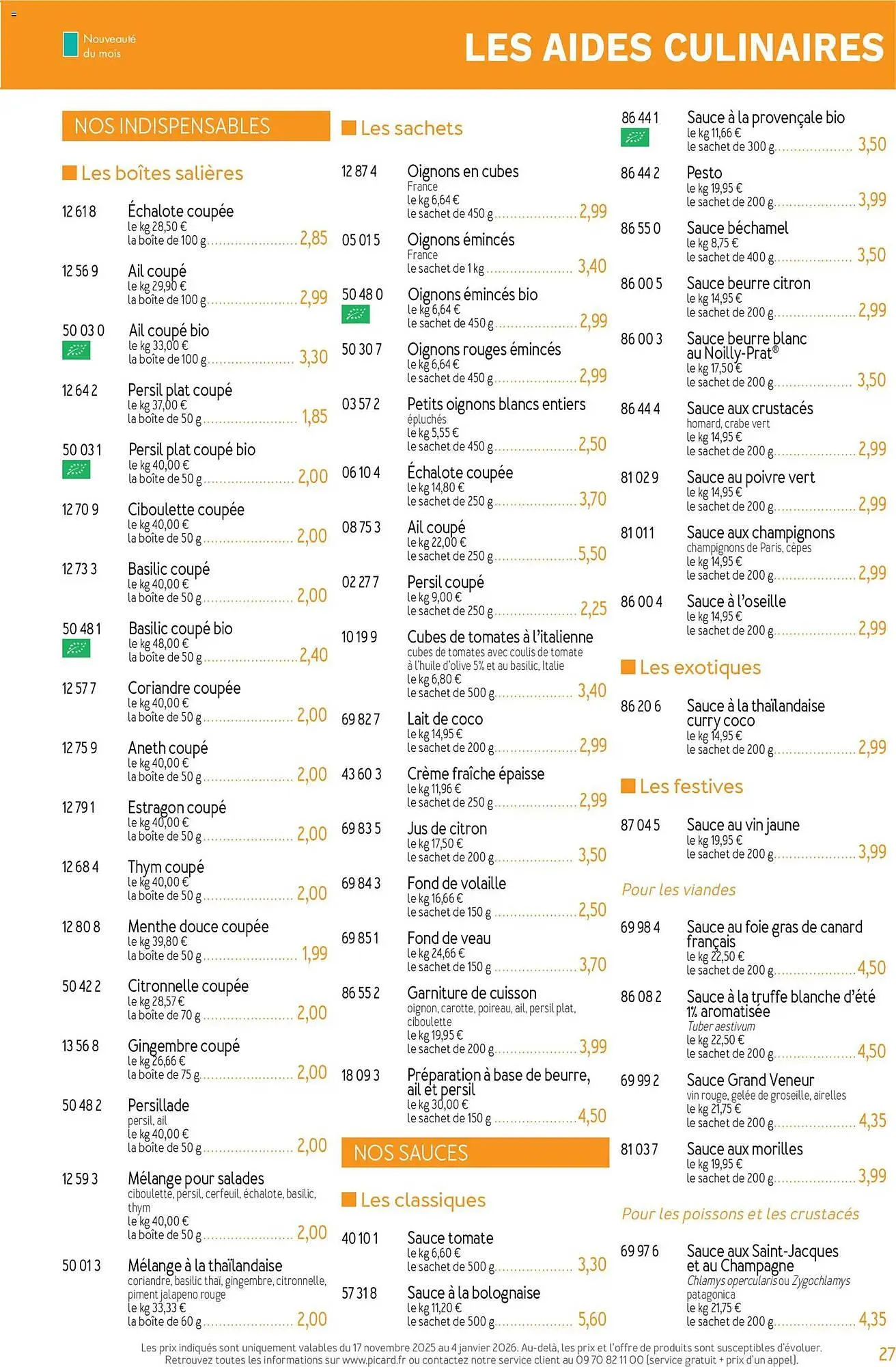 Catalogue Picard du 17 novembre au 4 janvier 2026 - Catalogue page 27