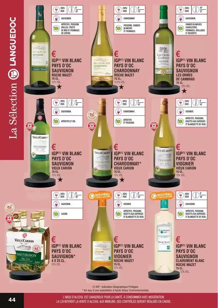 GUIDE DES VINS 2025 2026 du 27 février au 31 janvier 2027 - Catalogue page 44