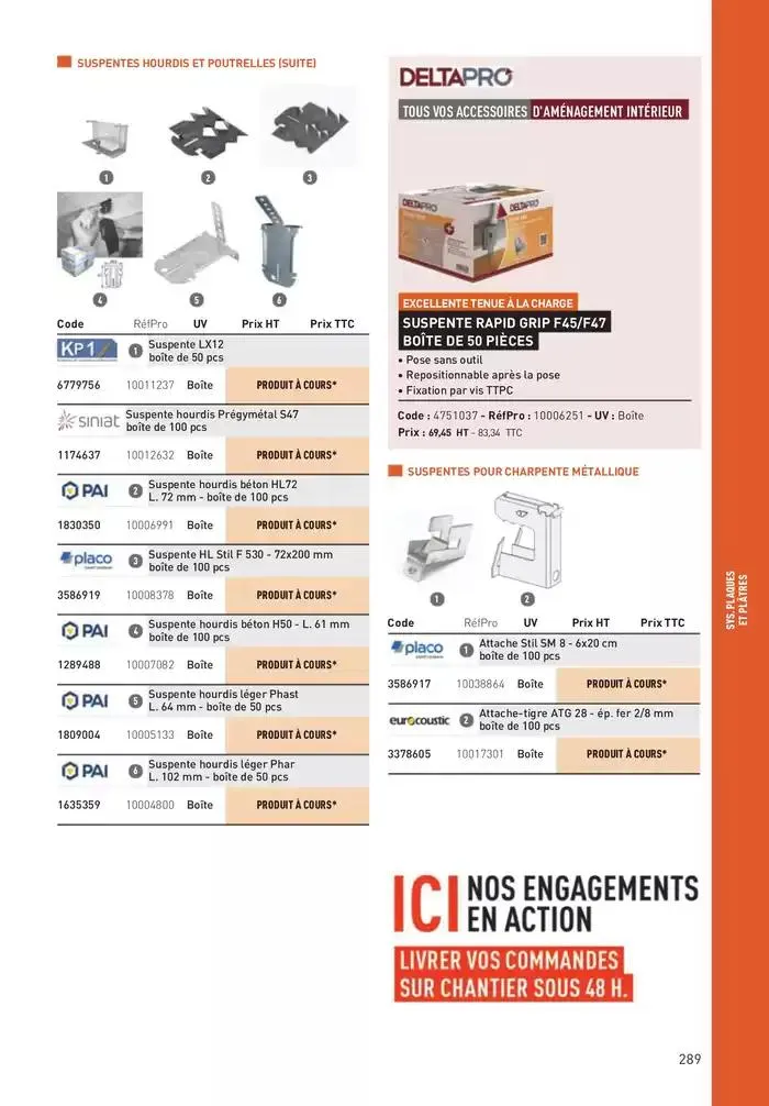Matériaux 2025 du 1 janvier au 31 décembre 2025 - Catalogue page 289