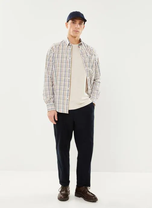 Selected Homme T-shirt - SLHASPEN SLUB SS O-NECK TEE NOOS Beige