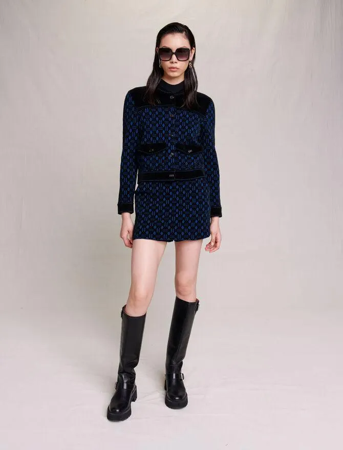 Veste courte bimatière