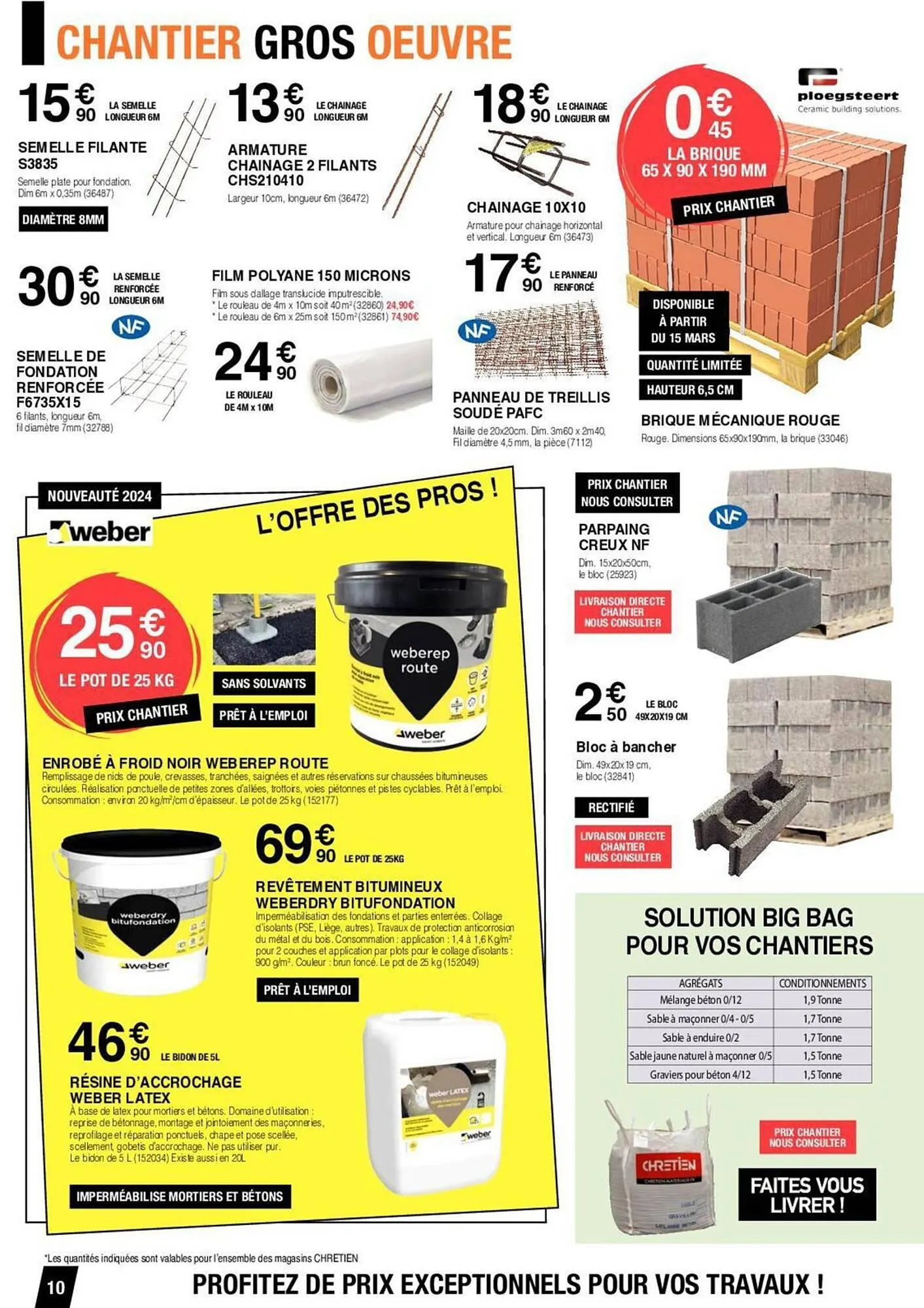 Catalogue Chretien Matériaux du 11 mars au 30 mars 2024 - Catalogue page 16