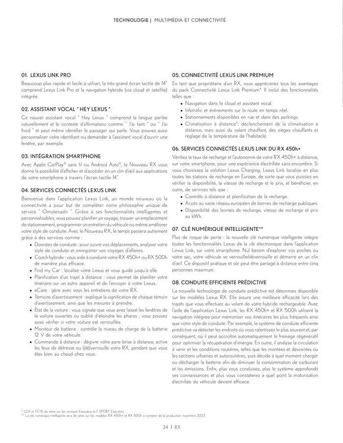 Lexus NOUVEAU RX du 24 juin au 28 février 2025 - Catalogue page 34
