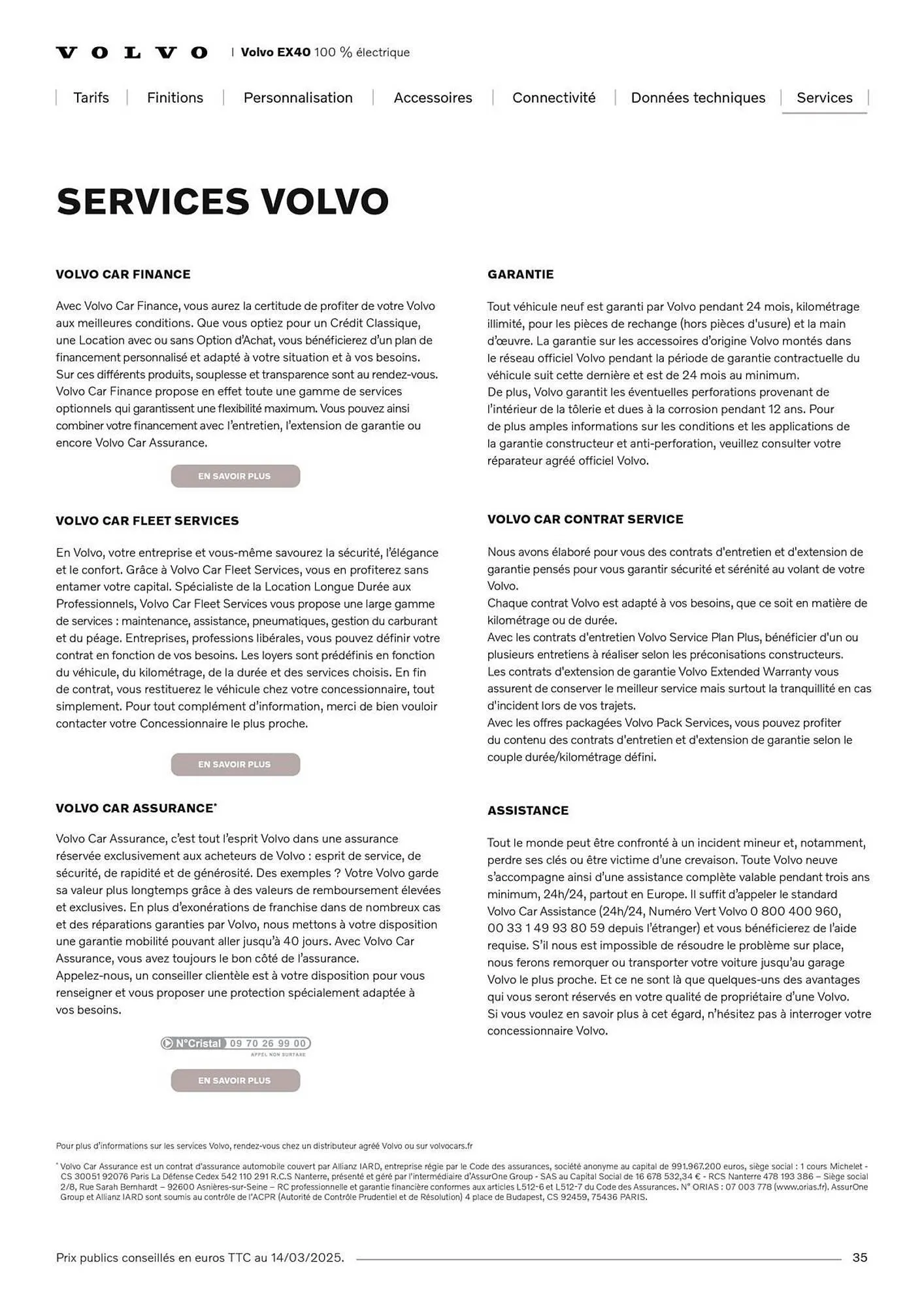 Catalogue VOLVO du 7 janvier au 31 janvier 2027 - Catalogue page 35