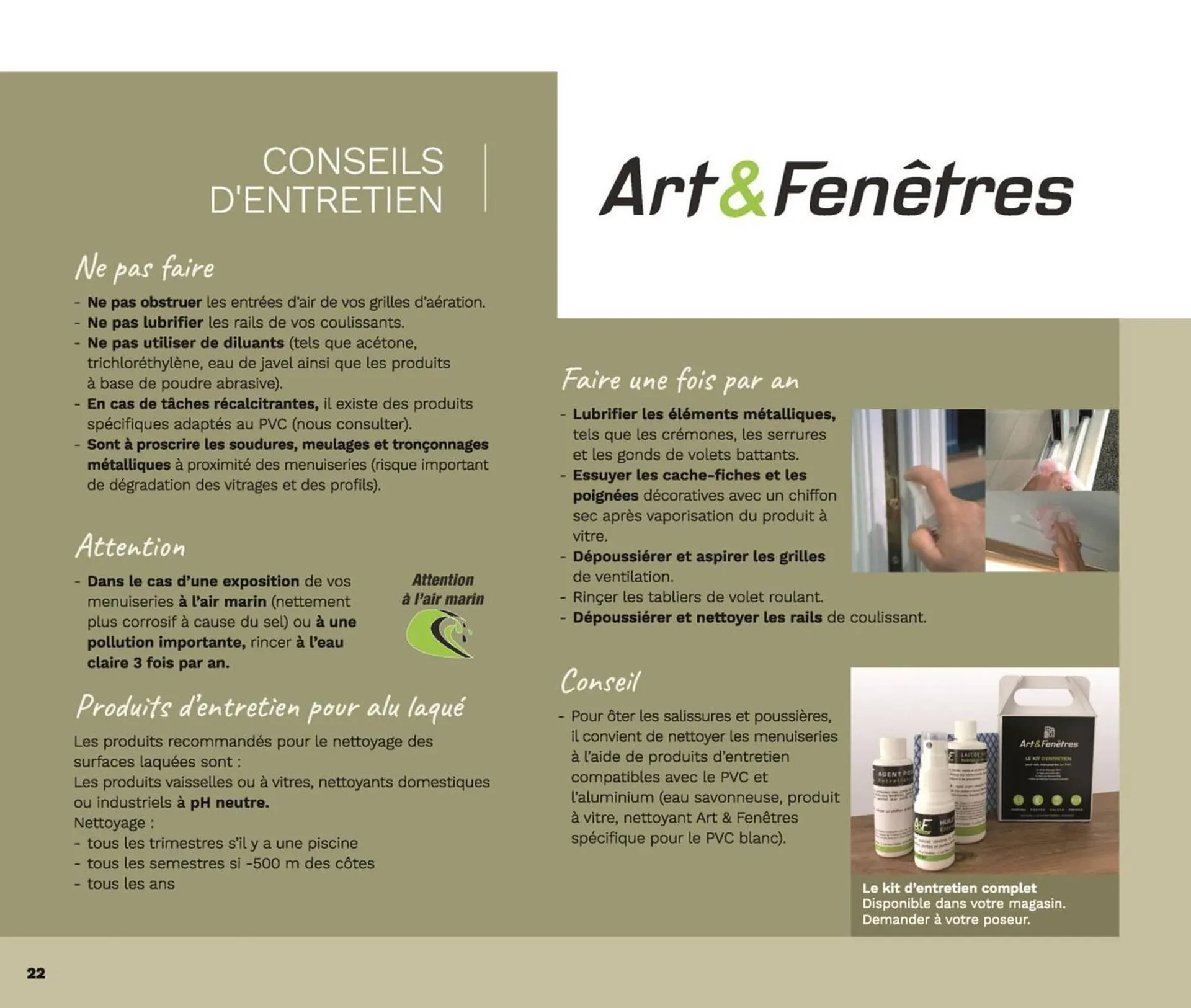 Catalogue Art & Fenêtres du 29 août au 31 décembre 2023 - Catalogue page 22