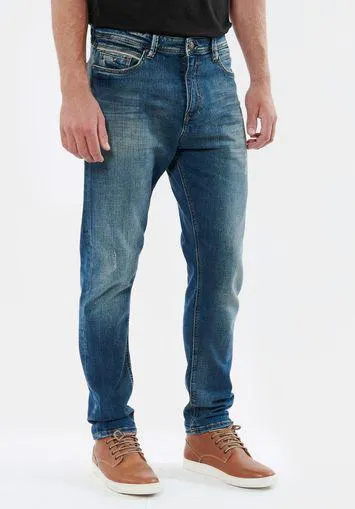 Jean bleu slim tapered homme