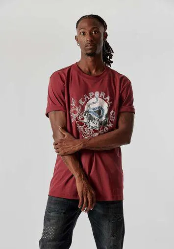 T-shirt bordeaux homme 100% coton