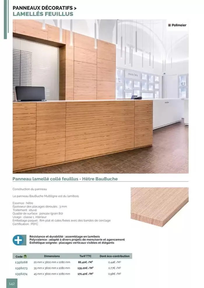 BOIS PANNEAUX 2025 2026 du 30 avril au 31 décembre 2026 - Catalogue page 142