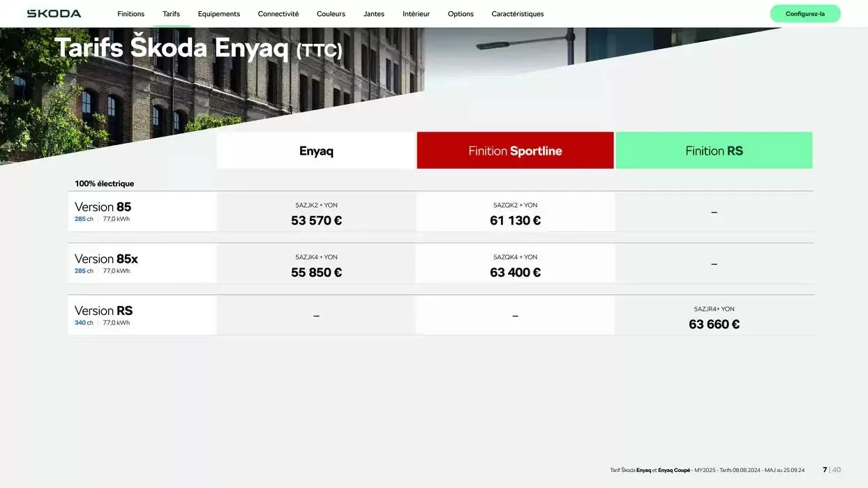 Enyaq SUV Version 85 du 6 novembre au 6 novembre 2025 - Catalogue page 7