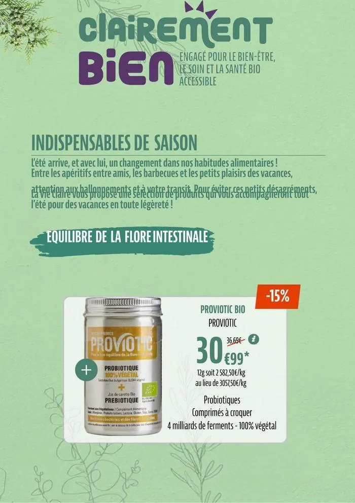 Tutes Nos Promos Bio Pour Un Ete Savoureux du 28 juin au 7 juillet 2024 - Catalogue page 28