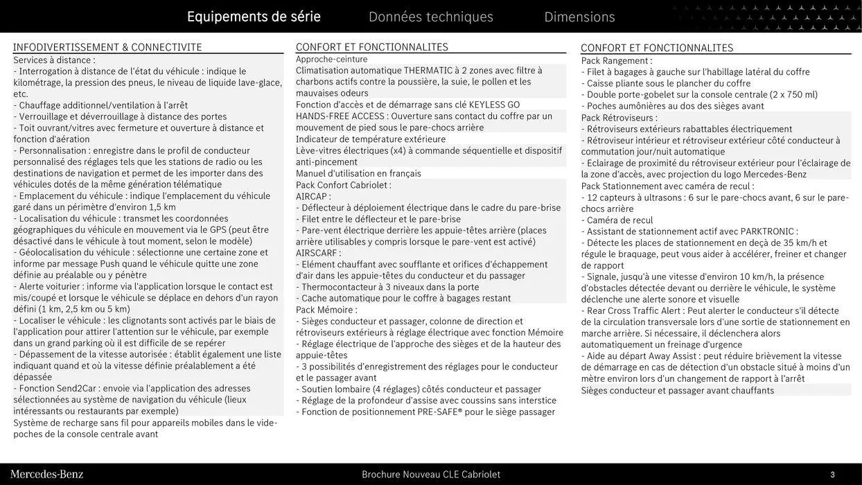 Nouveau CLE Cabriolet du 9 septembre au 31 août 2025 - Catalogue page 3