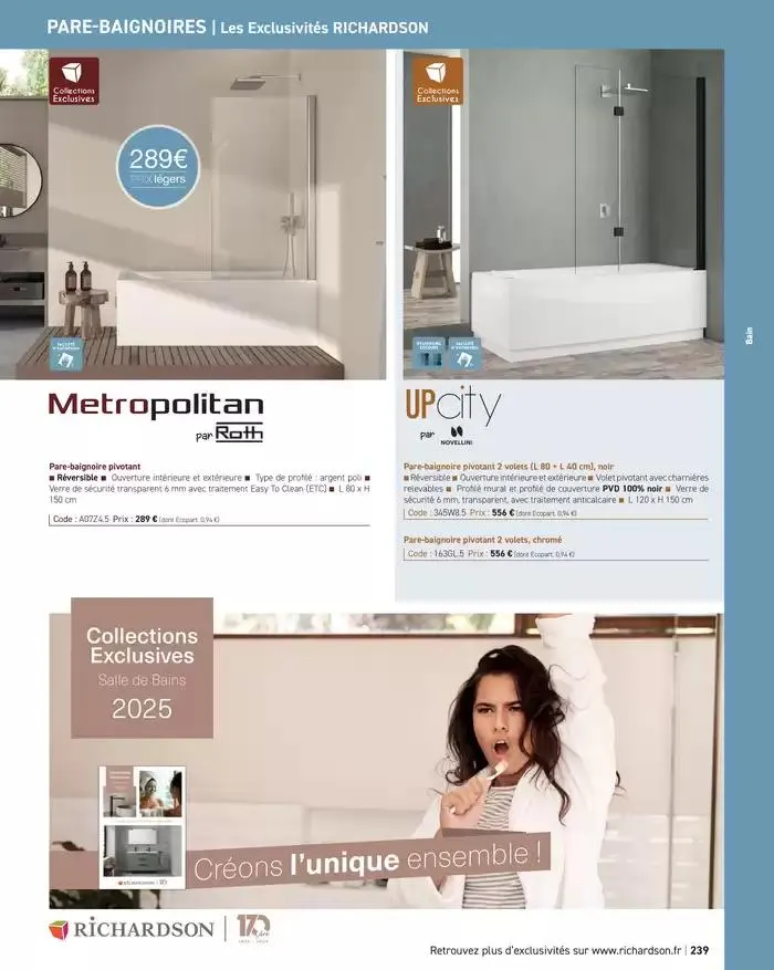 SALLE DE DE BAINS ET CARRELAGE 2025 du 11 avril au 31 décembre 2025 - Catalogue page 241