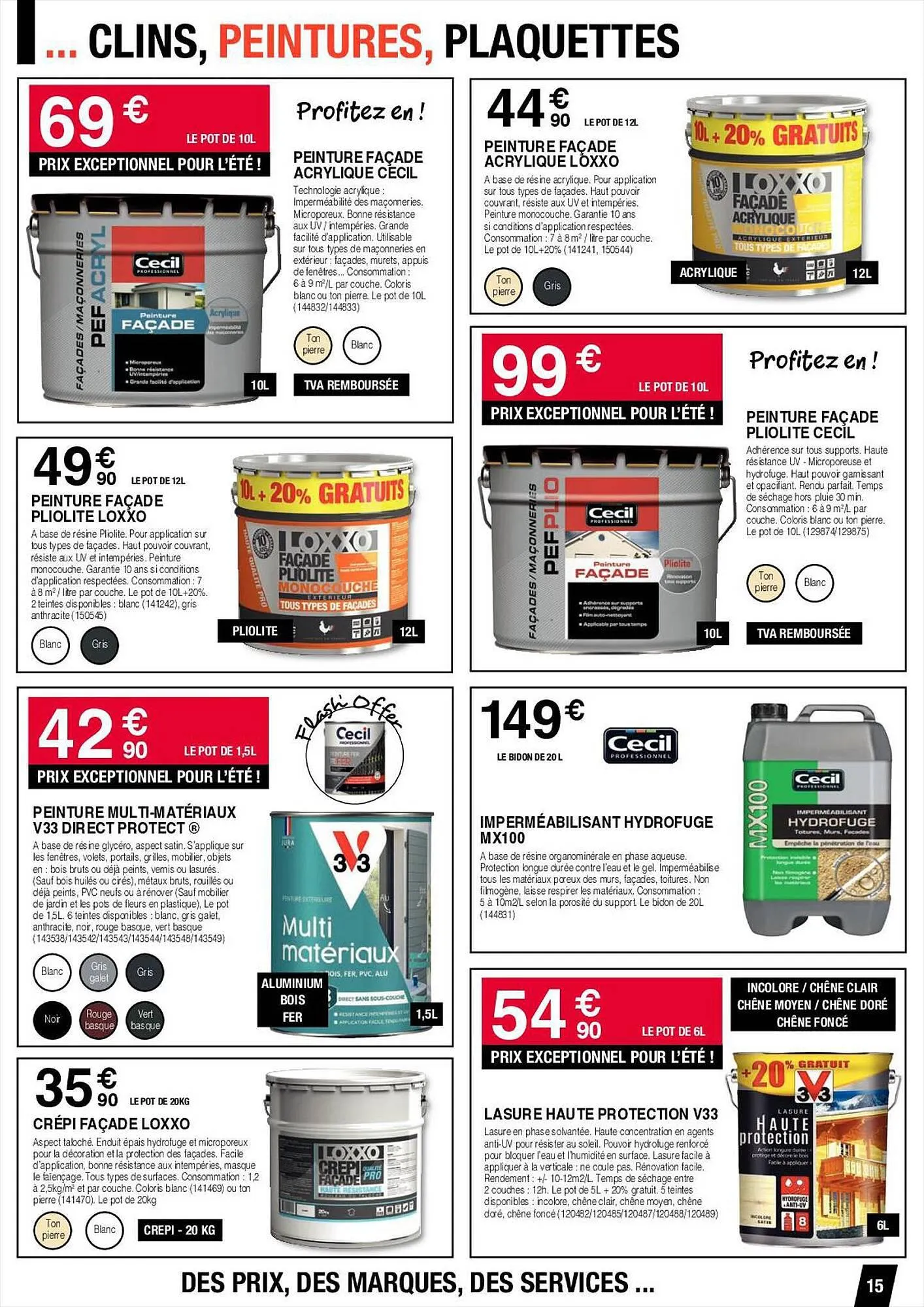 Catalogue Chretien Matériaux du 6 juillet au 19 août 2023 - Catalogue page 15