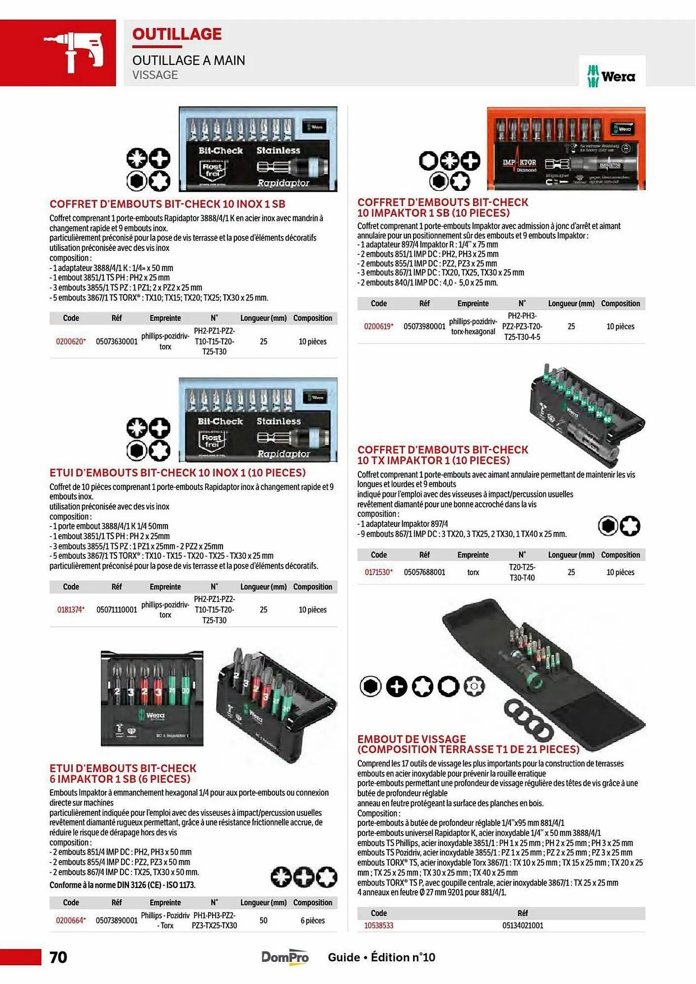 Catalogue DomPro du 5 mai au 30 août 2025 - Catalogue page 70