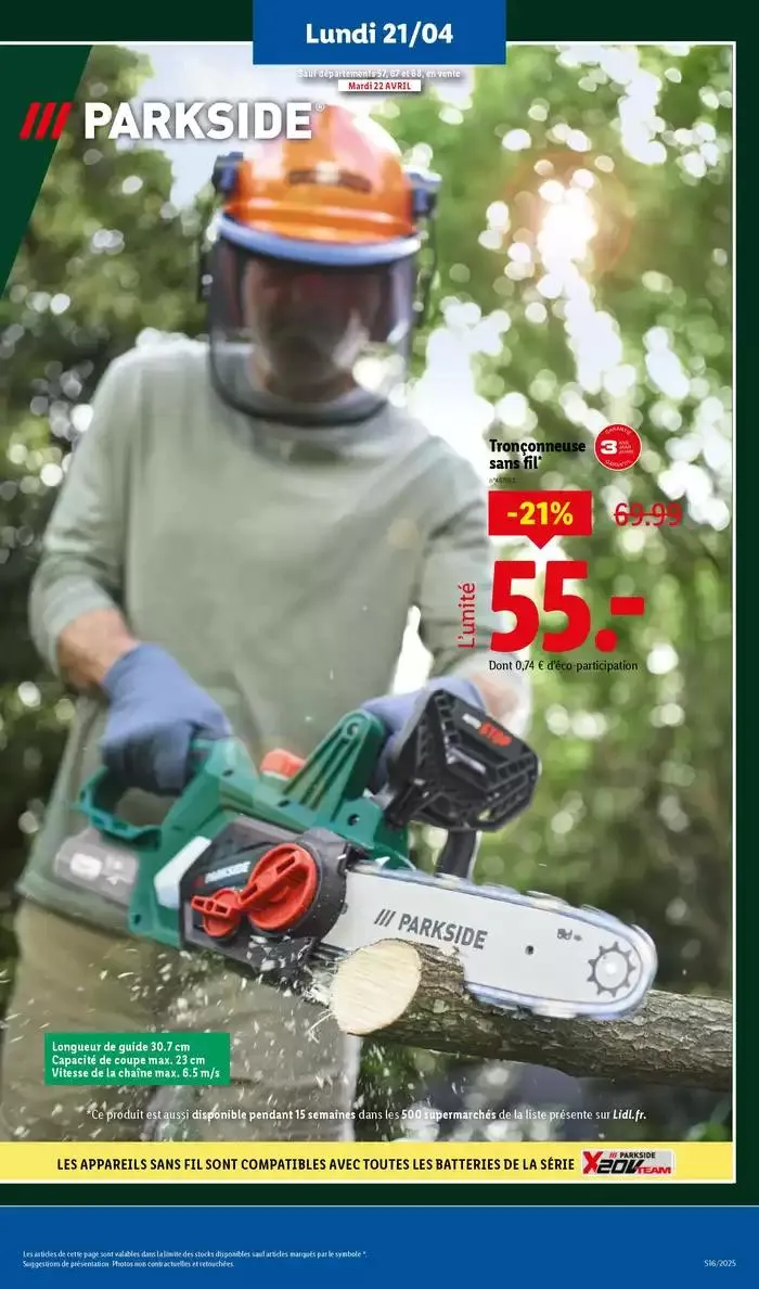 Ne manquez pas les ventes de jardinage et textile ce jeudi chez Lidl du 21 avril au 24 avril 2025 - Catalogue page 5