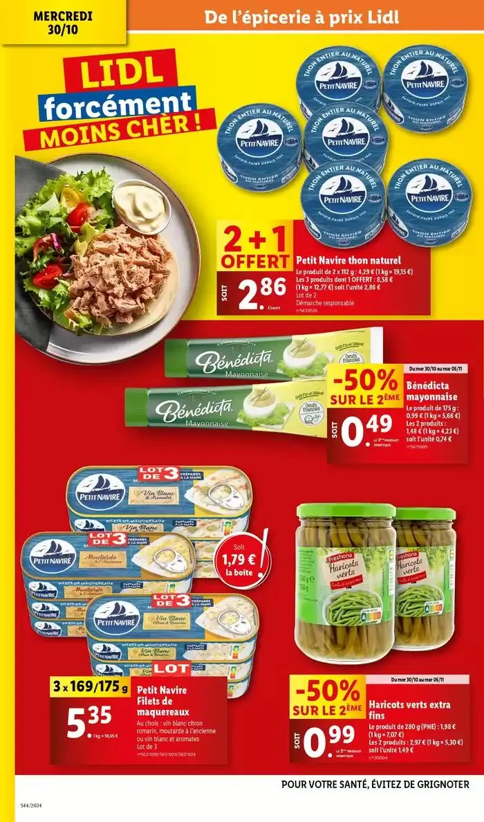 Bénéficiez de promotions sur une sélection de produits, incluant viande, fruit et fromage du 30 octobre au 5 novembre 2024 - Catalogue page 12