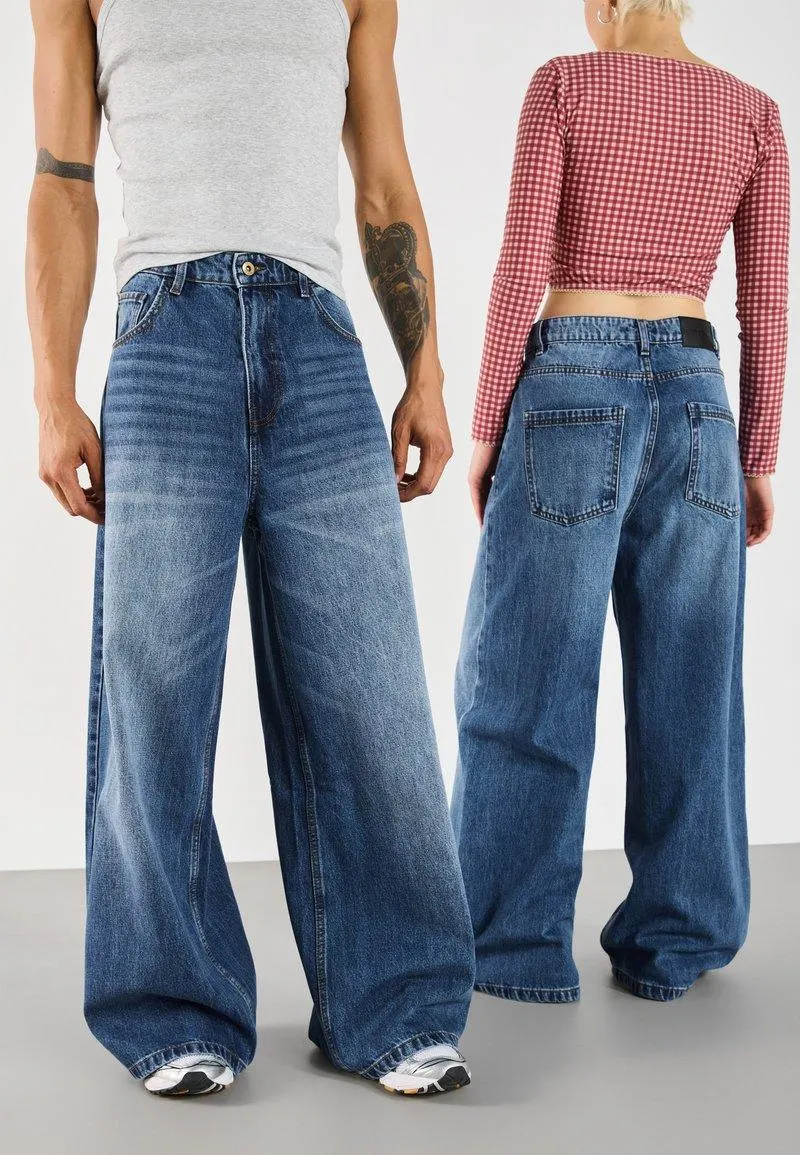 UNISEX - Vaqueros baggy - blue denim