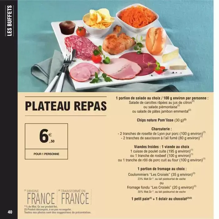 CARTE TRAITEUR PERMANENTE - MIXTE du 8 avril au 17 novembre 2025 - Catalogue page 40