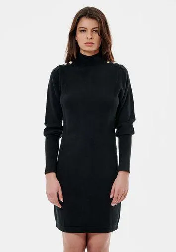 Robe pull noir femme